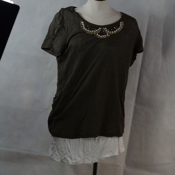 Gerry Weber Embellished Tee Shirt Style Top SZ L/XL - Picture 4 of 7